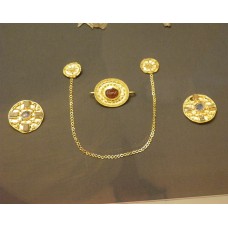 Gold jewelry, may have been dedicated to Senuna, solar cross